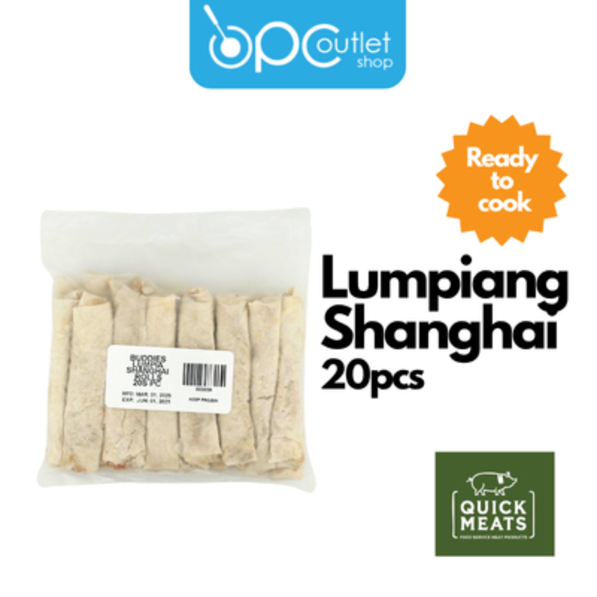 Quickmeats Lumpia Shanghai Rolls with Wrapper 20s